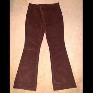 Brown Corduroy Flare Pants